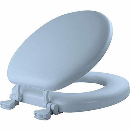 CHESTERFIELD LEATHER Round Soft Toilet Seat, Sky Blue CH2669942
